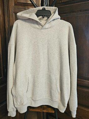 Hollister Boxy Fit Medium Gray Oversized Pullover Hoodie Zip Pockets